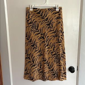 MADEWELL Animal Print Silk Skirt size 8